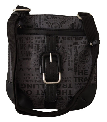 Crossbody Handbag by WAYFARER for women in fabric gray, signature & print features a versatile chic silhouette, meticulously detailed with a secure zipper, ample , and versatile crossbody-strap, adjustable-strap & handle.