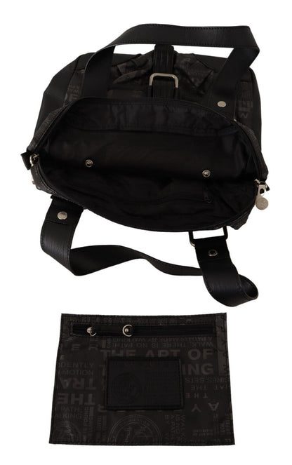Compact Shoulder Bag by WAYFARER for women in leather black & gray features a stately silhouette, showcasing a secure zipper, ample , and stately handle for a stately finish.