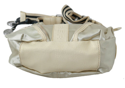 Adjustable Crossbody Shoulder & Sling Bag by WAYFARER for women in fabric white features a stately silhouette, showcasing a secure zipper, ample , and stately crossbody-strap, shoulder-strap, adjustable-strap & handle for a stately finish.