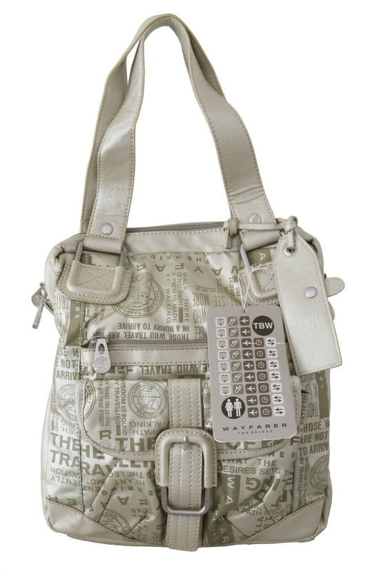 Evening Shoulder Bag by WAYFARER for women in fabric white features a stately silhouette, showcasing a secure zipper, ample , and stately shoulder-strap, adjustable-strap & handle for a stately finish.