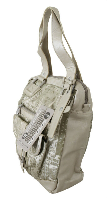 Evening Shoulder Bag by WAYFARER for women in fabric white features a statuesque silhouette, showcasing a secure zipper and statuesque with versatile shoulder-strap, adjustable-strap & handle for a statuesque finish.