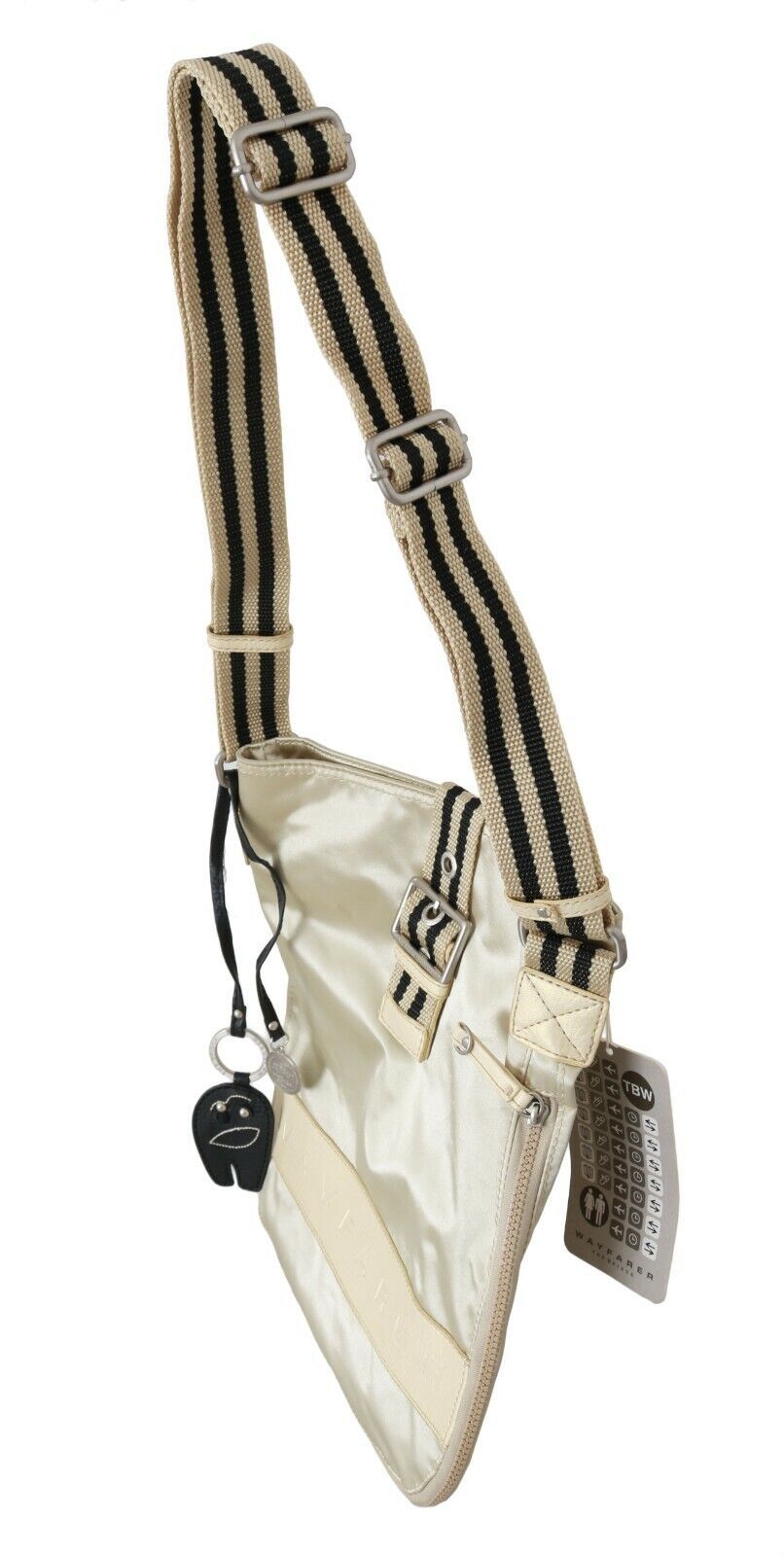 Tote Shoulder Bag by WAYFARER for women in fabric beige presents a statuesque silhouette, showcasing a secure zipper and statuesque with versatile adjustable-strap & handle for a sophisticated look.