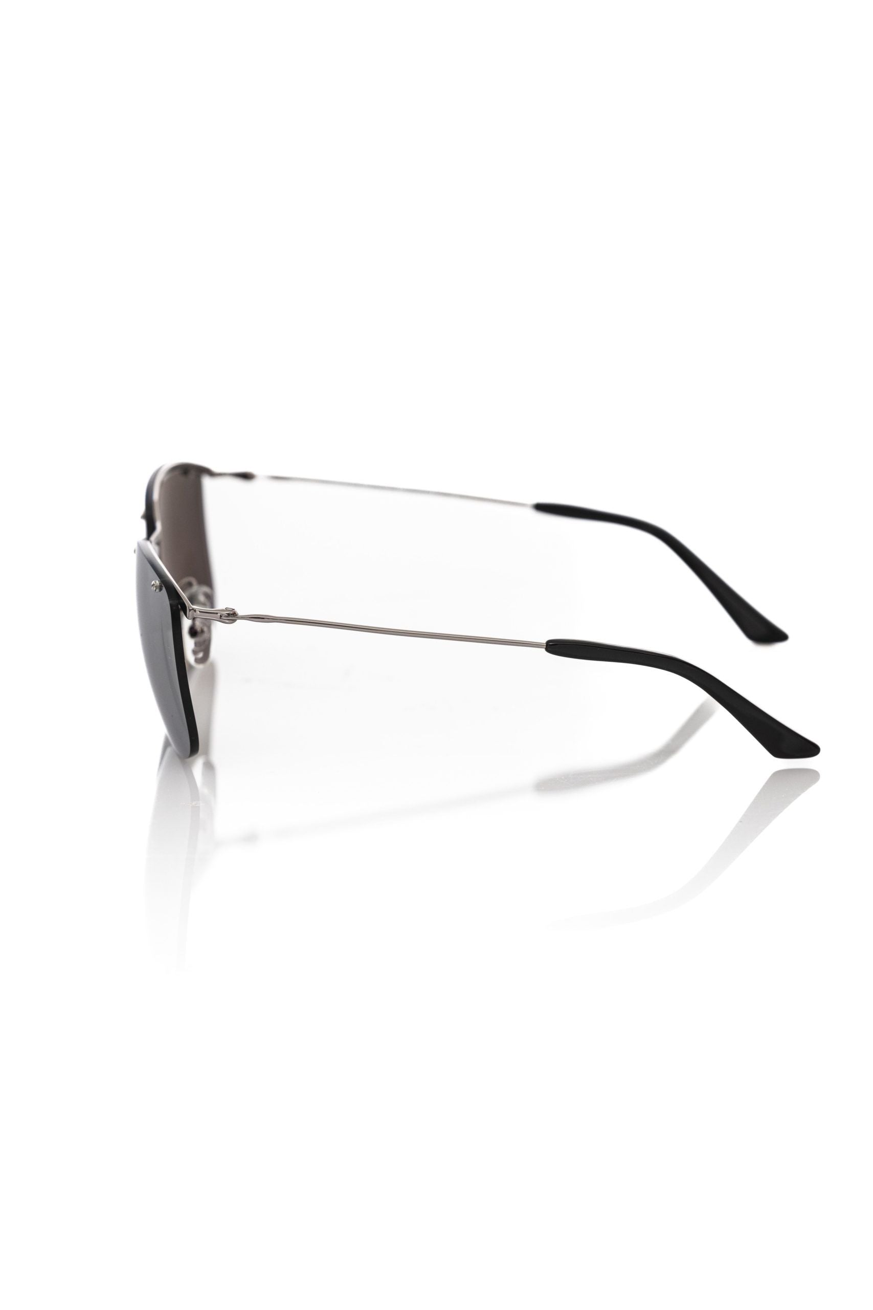 Sunglasses by Frankie Morello for men in polyamide & cupro gray & silver features an ethereal with silver coloured frame frames and mirrored lens for a ethereal finish.