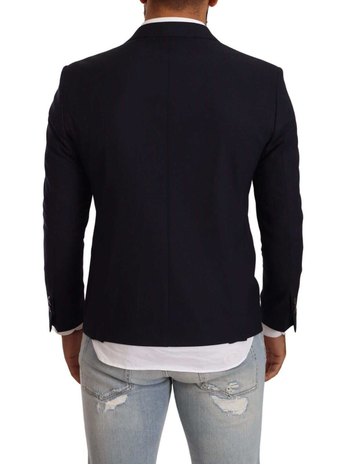 Black Domenico Tagliente Single Breasted One Button Suit Jacket