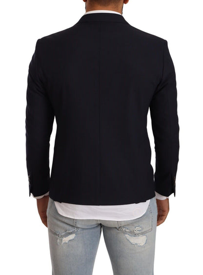 Black Domenico Tagliente Single Breasted One Button Suit Jacket