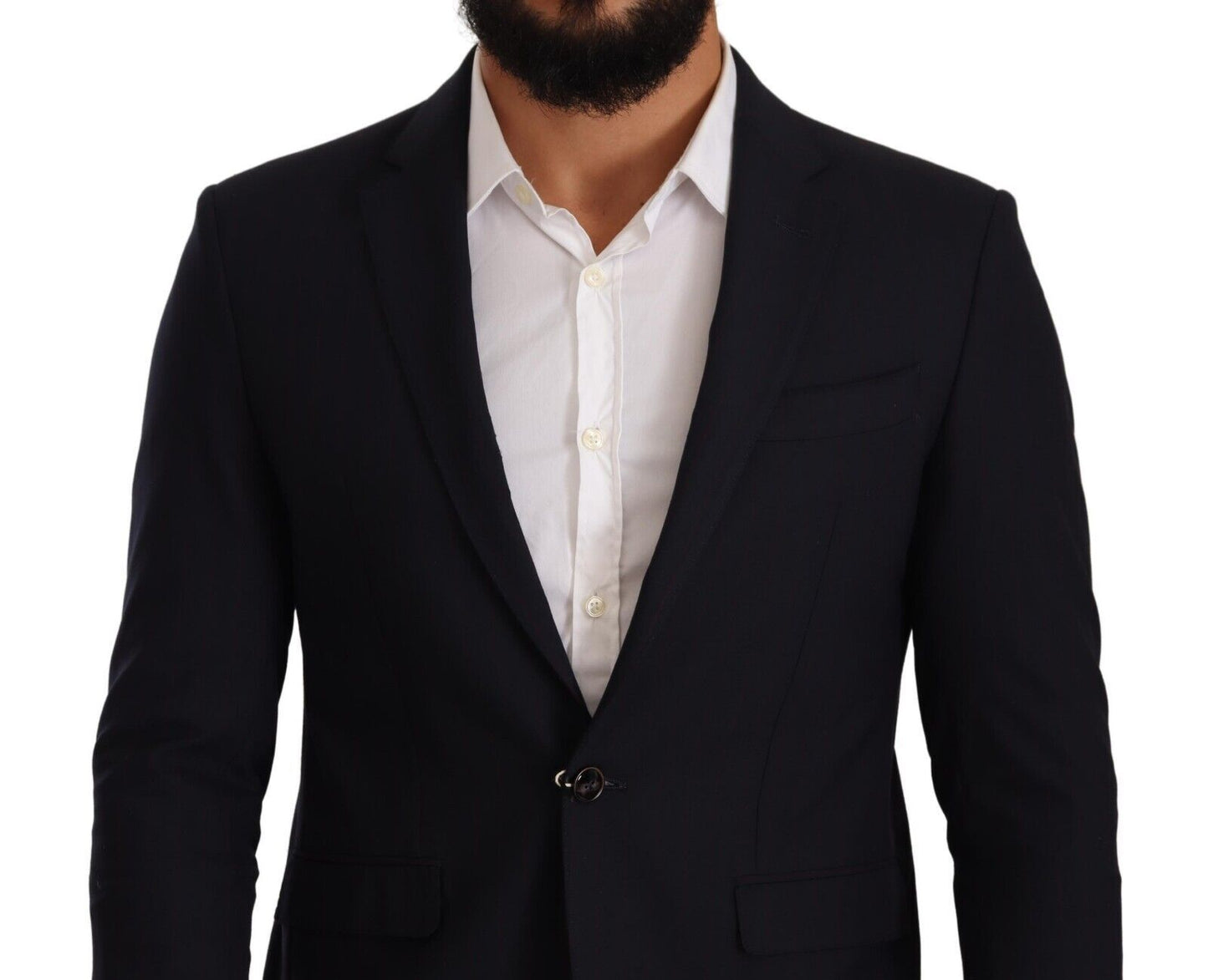 Black Domenico Tagliente Single Breasted One Button Suit Jacket