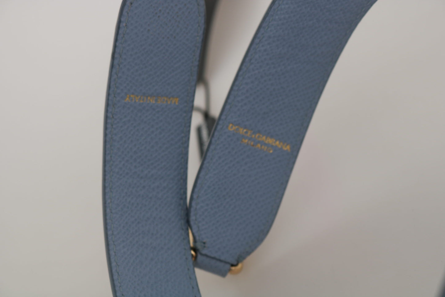 Shoulder Strap from Dolce & Gabbana for women in leather & metal blue & gold features an on trend design from the Leather Metal Shoulder Strap collection, highlighting a premium look.