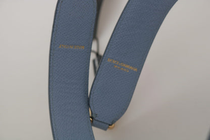 Shoulder Strap from Dolce & Gabbana for women in leather & metal blue & gold features an on trend design from the Leather Metal Shoulder Strap collection, highlighting a premium look.