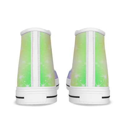 Aoibhín's Starry Rainbow Kid's Canvas High Top Shoes