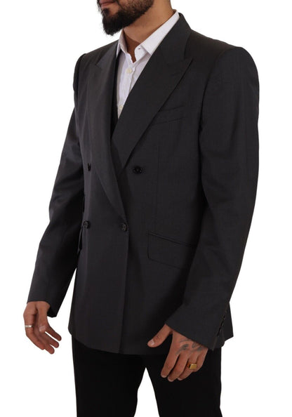 Dolce & Gabbana Grey Double Breasted 2 Piece SICILIA Blazer