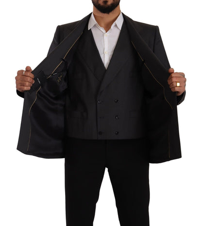 Dolce & Gabbana Grey Double Breasted 2 Piece SICILIA Blazer