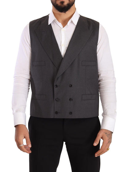 Dolce & Gabbana Grey Double Breasted 2 Piece SICILIA Blazer