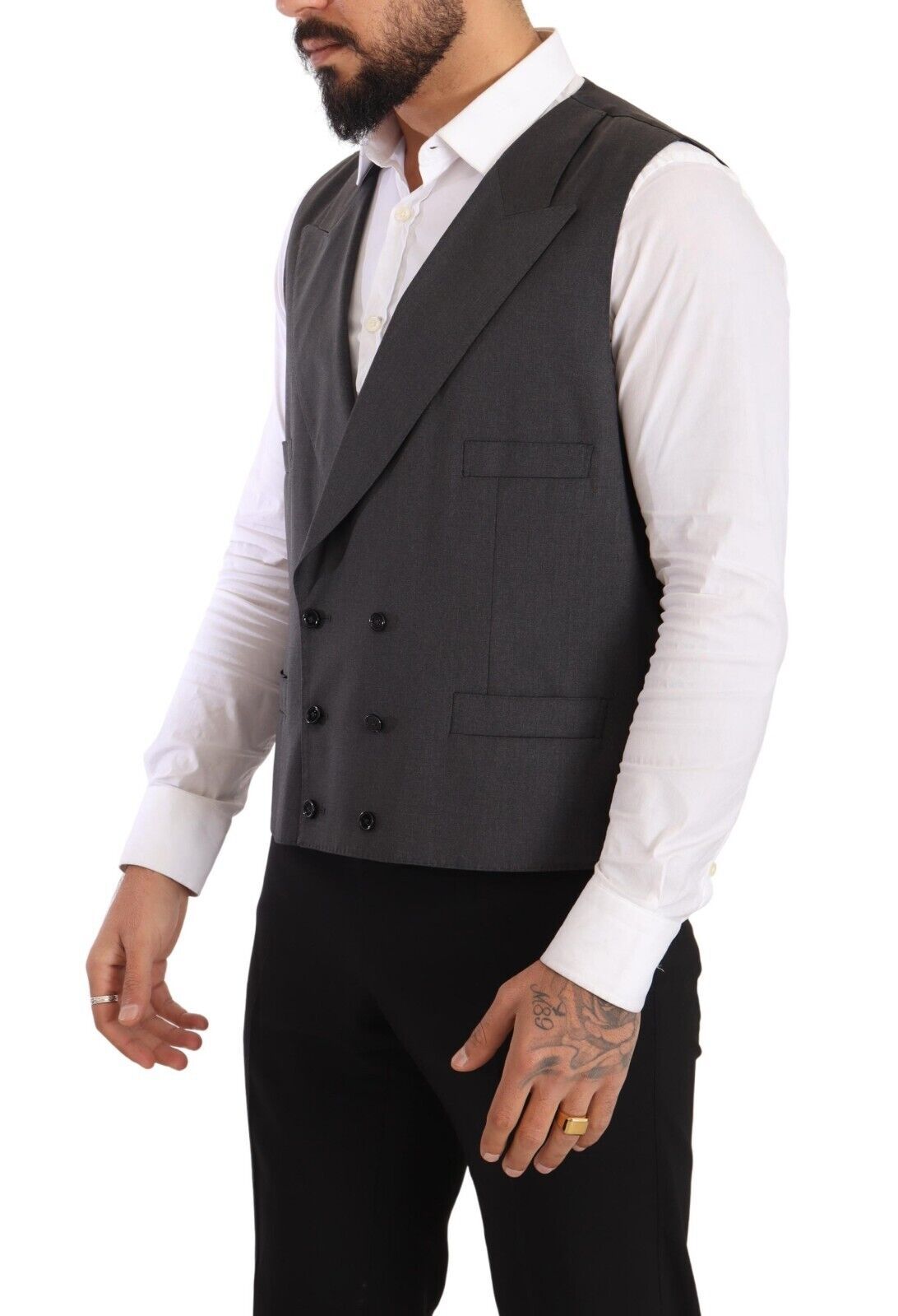 Dolce & Gabbana Grey Double Breasted 2 Piece SICILIA Blazer