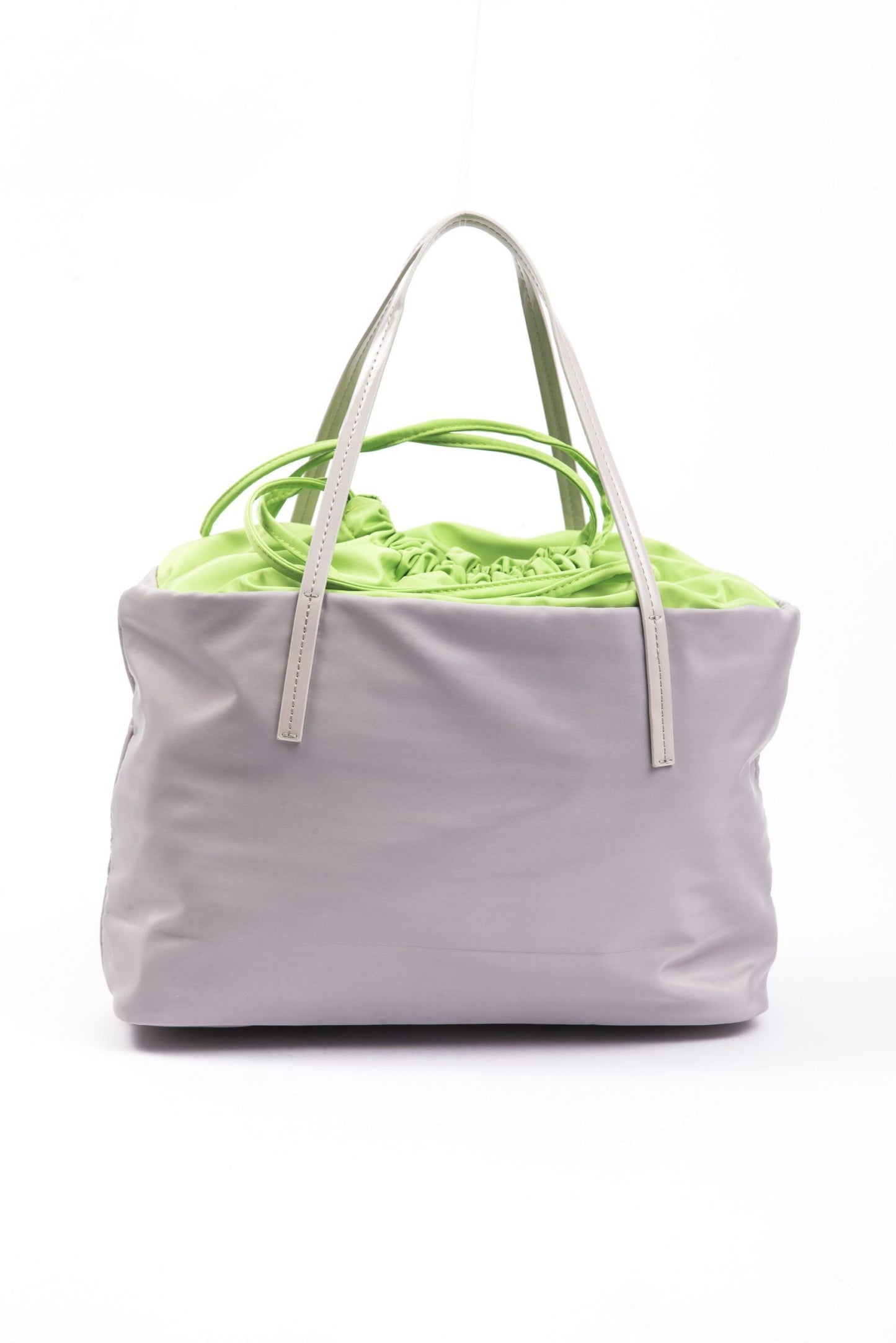 Evening Shopper Tote Convertible Handbag by BYBLOS for women in faux patent leather gray features an exquisite silhouette, showcasing a secure , ample , and versatile for exquisite style.