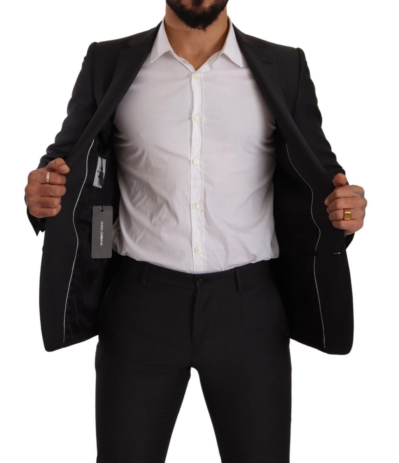 Dolce & Gabbana Men's Black MARTINI Single Breasted 2 Piece Suit