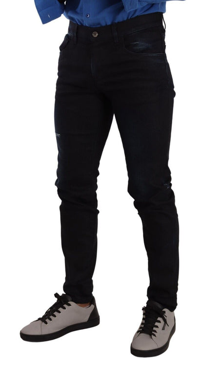 Blue Cotton Stretch Skinny Denim Trouser Jeans