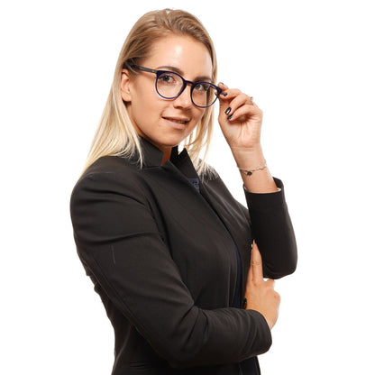 Eyeglasses Frames by Sandro for women in stretch cotton and blue showcases an refined full-frame frame design featuring a sophisticated blue coloured frame for an refined and refined aesthetic.
