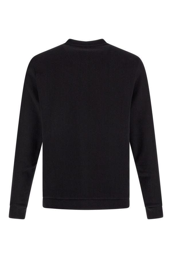 Sweatshirt by Hugo Boss for men in cotton black features an exquisite silhouette, showcasing and details for a exquisite look.