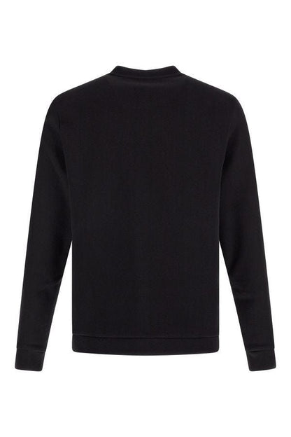 Sweatshirt by Hugo Boss for men in cotton black features an exquisite silhouette, showcasing and details for a exquisite look.