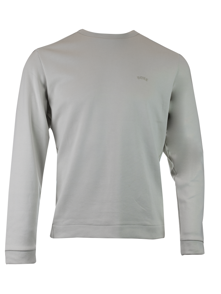 Sweatshirt by Hugo Boss for men in cotton beige features an enviable silhouette, showcasing a premium and refined round crew neckline for a truly enviable finish.