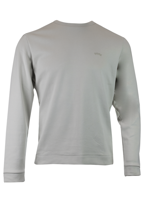 Sweatshirt by Hugo Boss for men in cotton beige features an enviable silhouette, showcasing a premium and refined round crew neckline for a truly enviable finish.