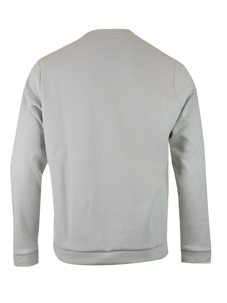 Sweatshirt by Hugo Boss for men in cotton beige presents a smart casual silhouette, featuring a smart casual and for a sophisticated look.