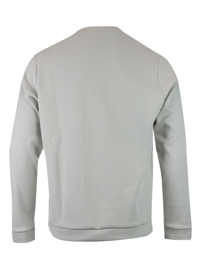 Sweatshirt by Hugo Boss for men in cotton beige presents a smart casual silhouette, featuring a smart casual and for a sophisticated look.