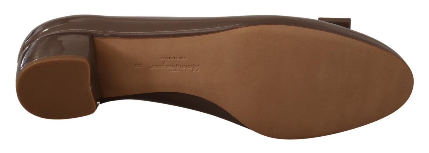 Low-Heel Pumps Heels by Salvatore Ferragamo for women in calf leather brown features a effortlessly chic City Women's Calf Leather Low-Heel Pumps Heels design with a sophisticated 3-cm-heel low-heel and elegant .