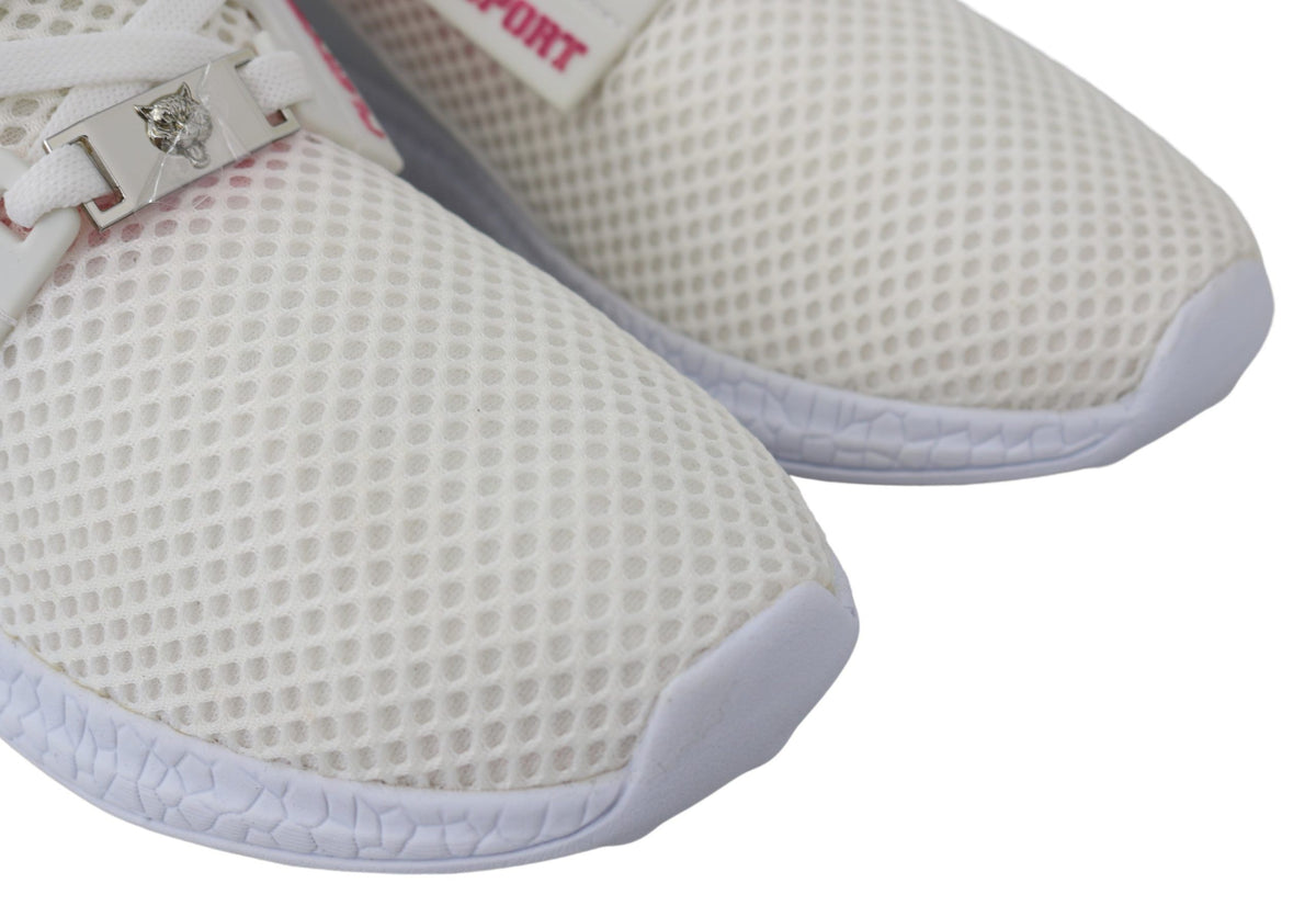 Plein Sport Women's Athletic Polyester & Rubber Sneakers - White