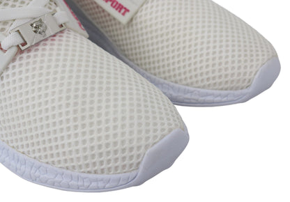 Plein Sport Women's Athletic Polyester & Rubber Sneakers - White