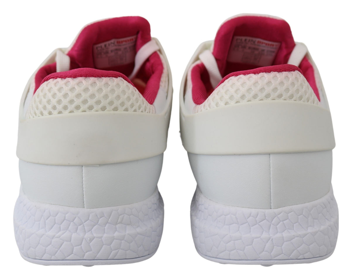 Plein Sport Women's Athletic Polyester & Rubber Sneakers - White