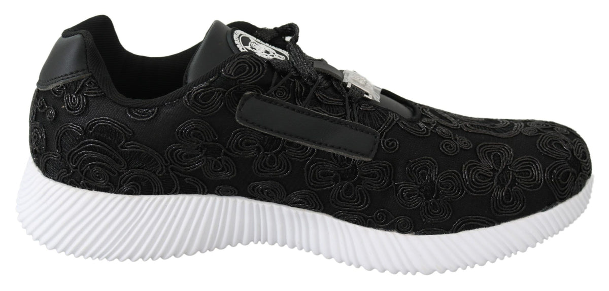 Plein Sport Women's Athletic Polyester & Rubber Sneakers - Black