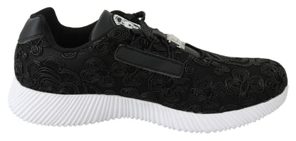 Plein Sport Women's Athletic Polyester & Rubber Sneakers - Black