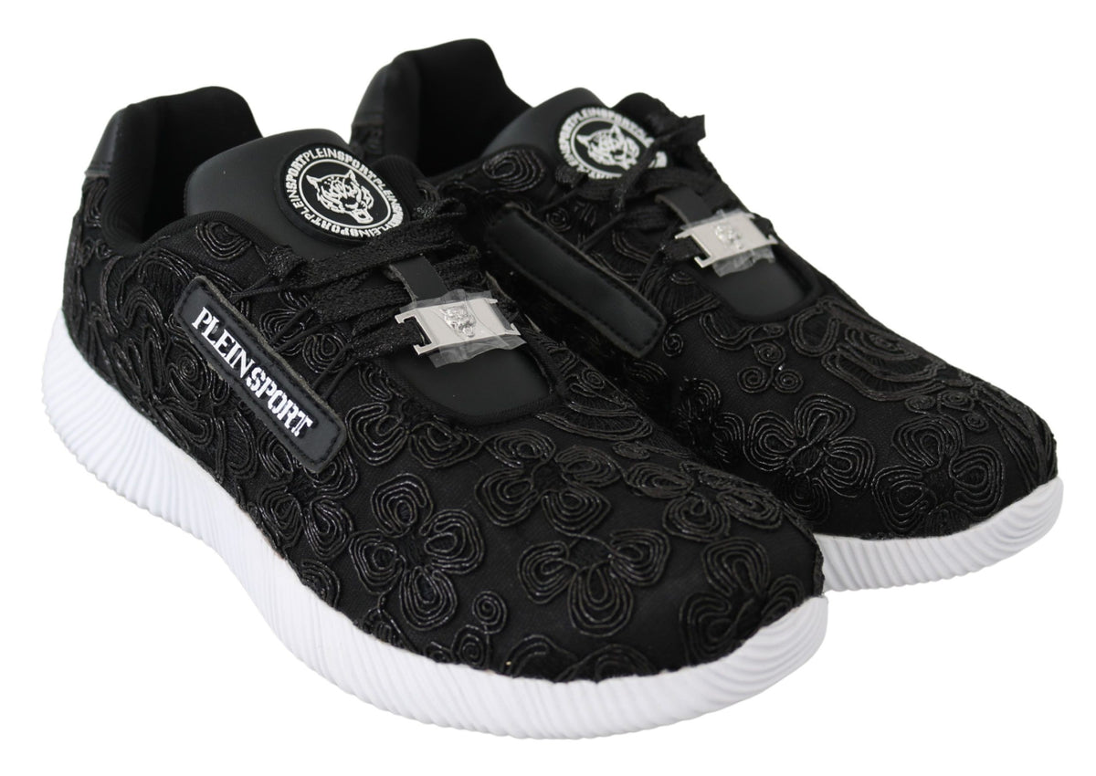 Plein Sport Women's Athletic Polyester & Rubber Sneakers - Black