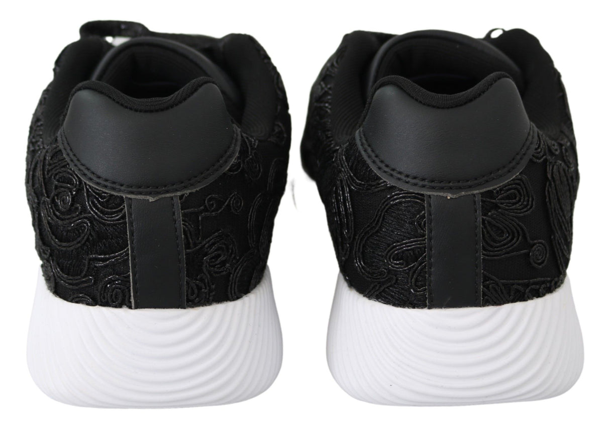 Plein Sport Women's Athletic Polyester & Rubber Sneakers - Black