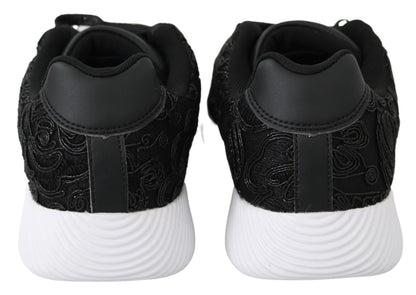 Plein Sport Women's Athletic Polyester & Rubber Sneakers - Black