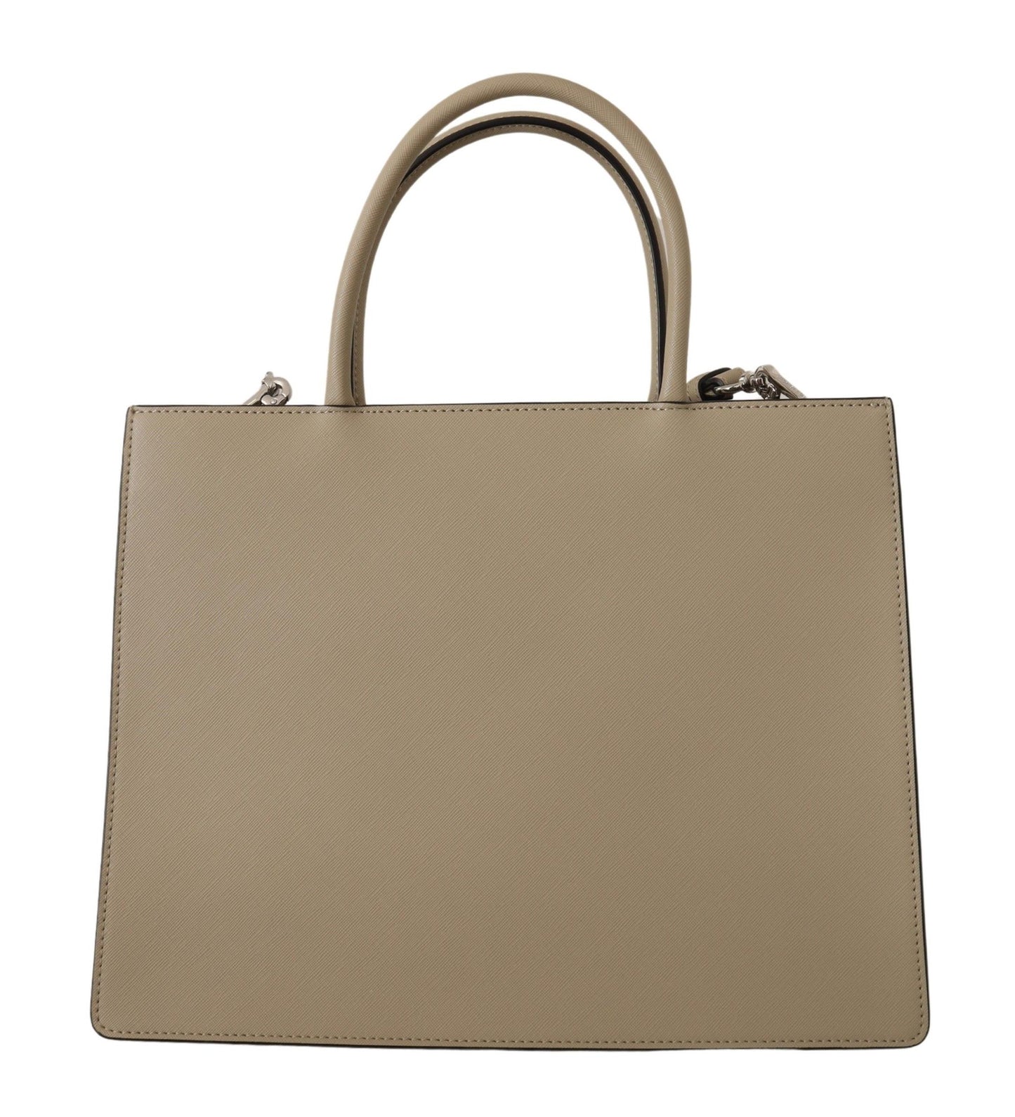 2-in-1 Shoulder & Crossbody Travel Tote Convertible Handbag by Karl Lagerfeld for women in polyurethane green & silver features an exquisite silhouette, showcasing a secure zipper, ample built-in-compartments, and versatile crossbody-strap, shoulder-strap & adjustable-strap for exquisite style.