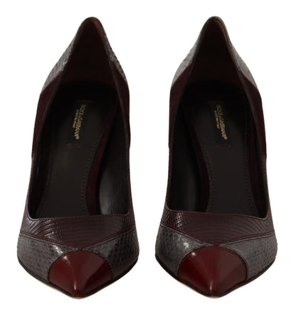 Dolce & Gabbana Multicolour Exotic Leather Heels Pumps Shoes
