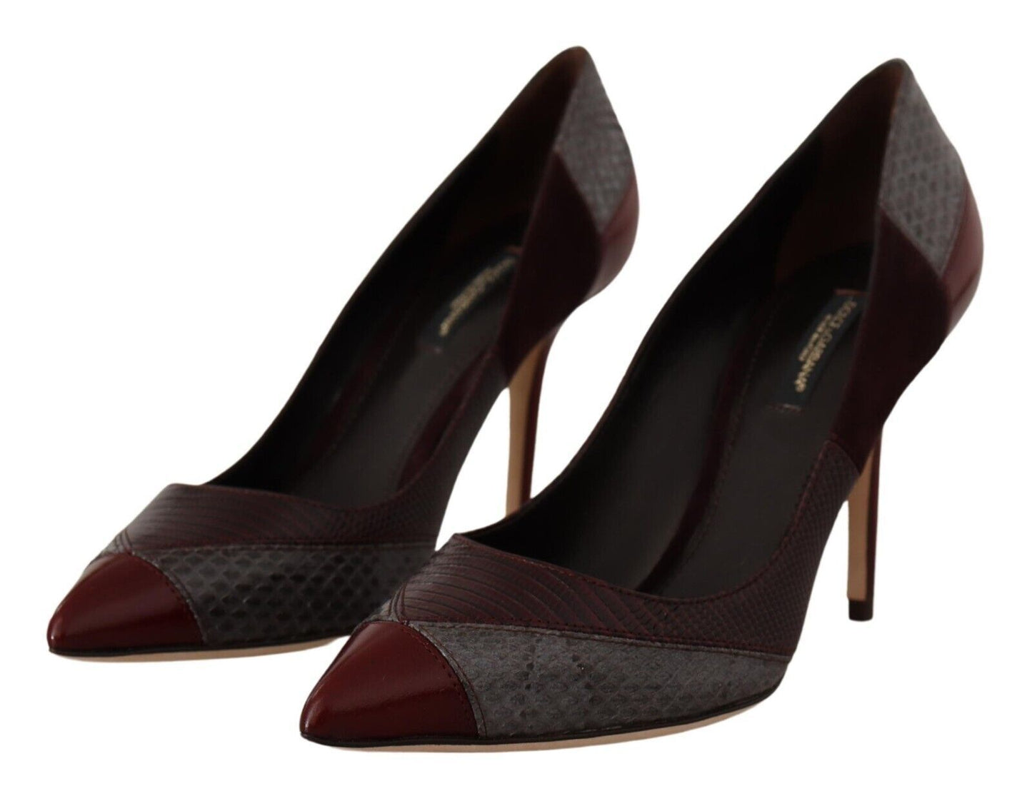 Dolce & Gabbana Multicolour Exotic Leather Heels Pumps Shoes