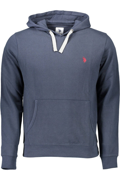 Hooded Sweatshirt Sweater by U.S. POLO ASSN. for men in cotton blue showcases a discreet silhouette, finished with a discreet hooded neckline and long-sleeve for a discreet look.