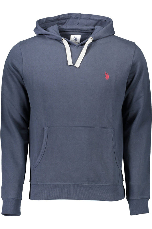 Hooded Sweatshirt Sweater by U.S. POLO ASSN. for men in cotton blue showcases a discreet silhouette, finished with a discreet hooded neckline and long-sleeve for a discreet look.