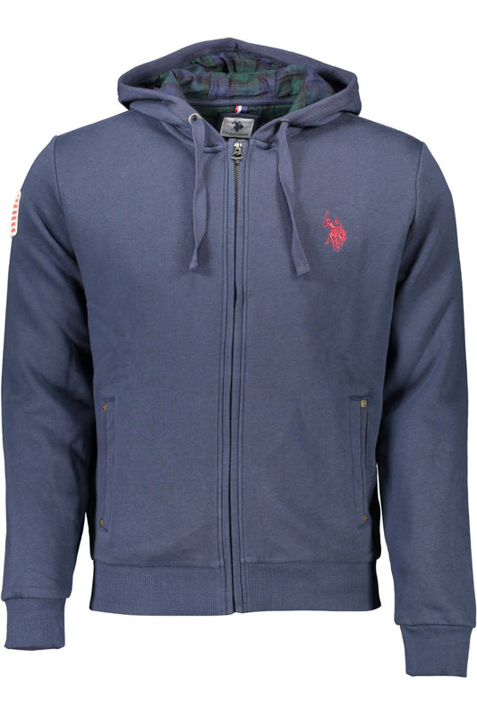 Sweatshirt Hoodie by U.S. POLO ASSN. for men in cotton polyester blue & signature features an luminous silhouette, showcasing a sophisticated hooded neckline and for a truly luminous look.