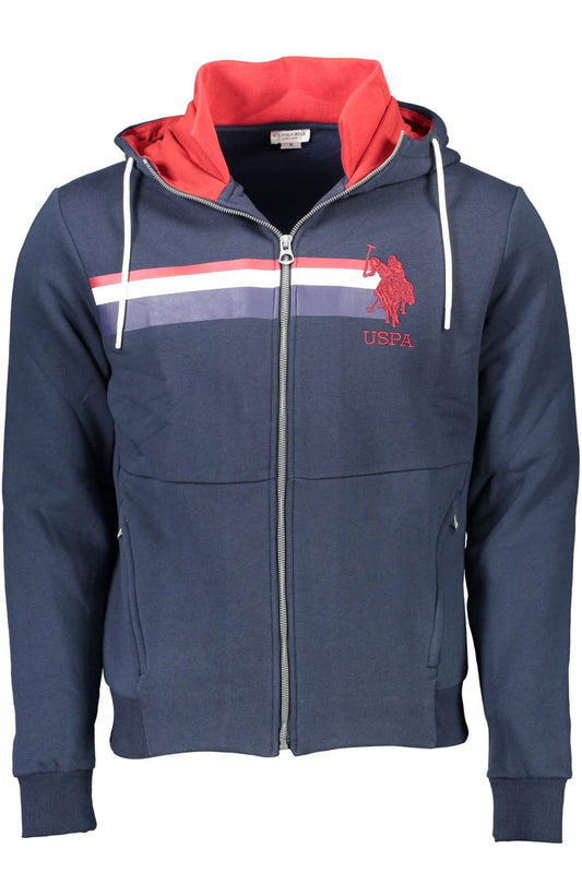 This Hooded Sweatshirt Sweater by U.S. POLO ASSN. for men in cotton polyester blue presents a understated silhouette, featuring a sophisticated hooded neckline and for a understated finish.