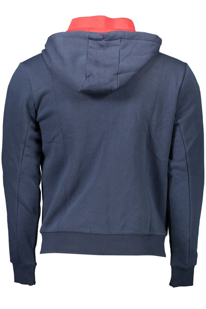 Hooded Sweatshirt Sweater by U.S. POLO ASSN. for men in cotton polyester blue features an polished silhouette, showcasing refined and a sophisticated for a truly polished finish.