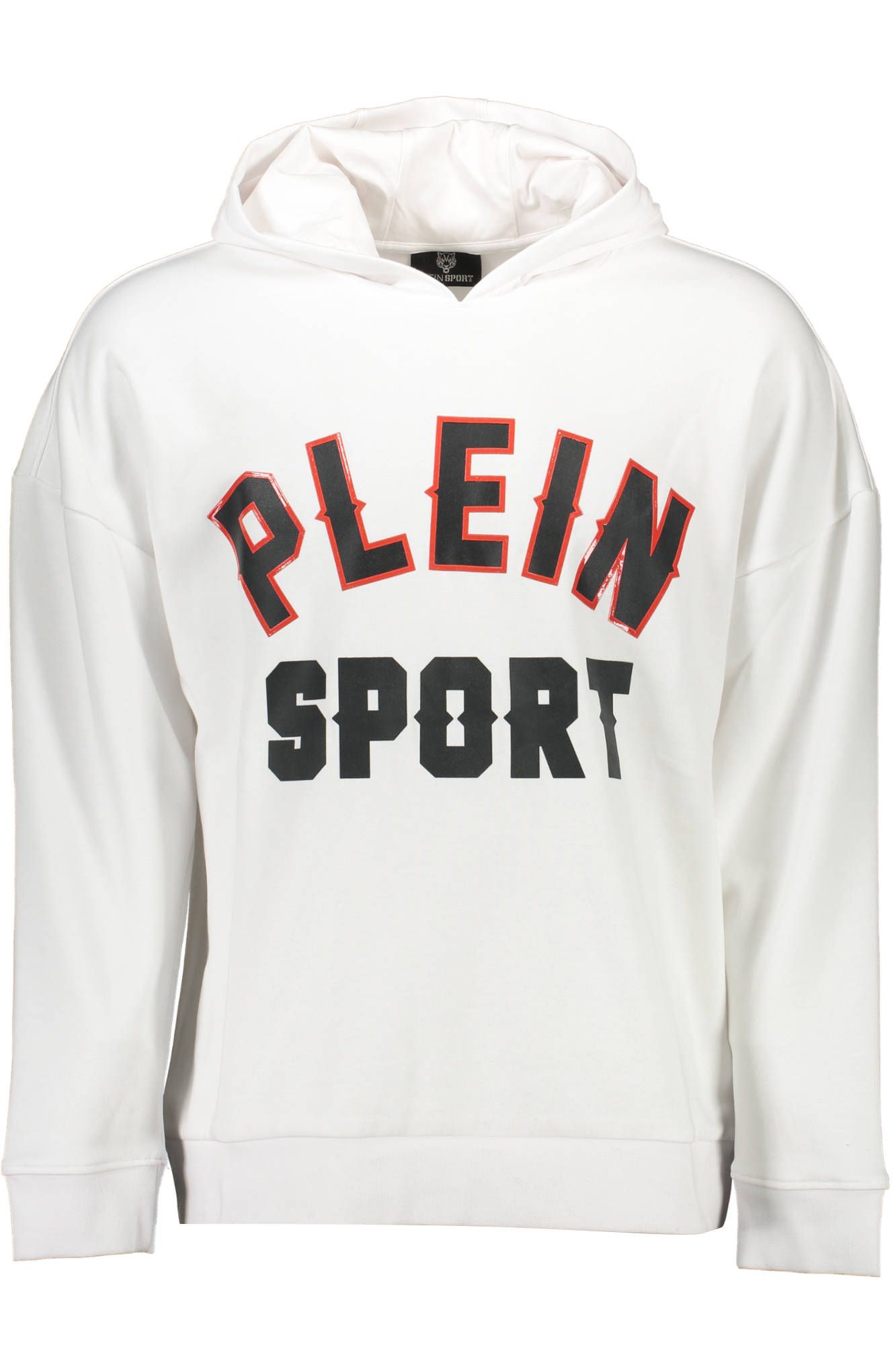 Hooded Sweatshirt by Plein Sport for men in cotton polyester white features an exquisite silhouette, showcasing and hooded neckline details for a exquisite look.