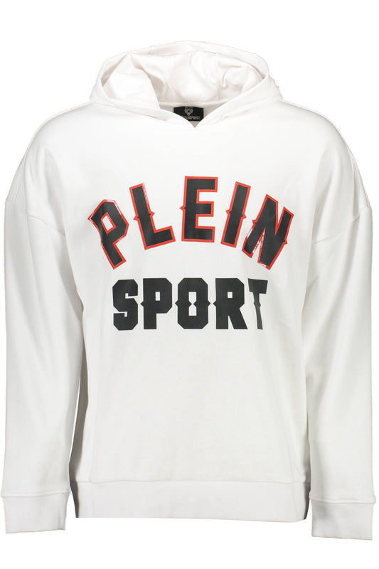 Hooded Sweatshirt by Plein Sport for men in cotton polyester white features an exquisite silhouette, showcasing and hooded neckline details for a exquisite look.