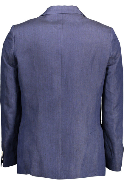 This Jacket by Gant for men in linen blue showcases a magnificent silhouette, meticulously crafted with a distinctive and functional pockets for a magnificent finish.