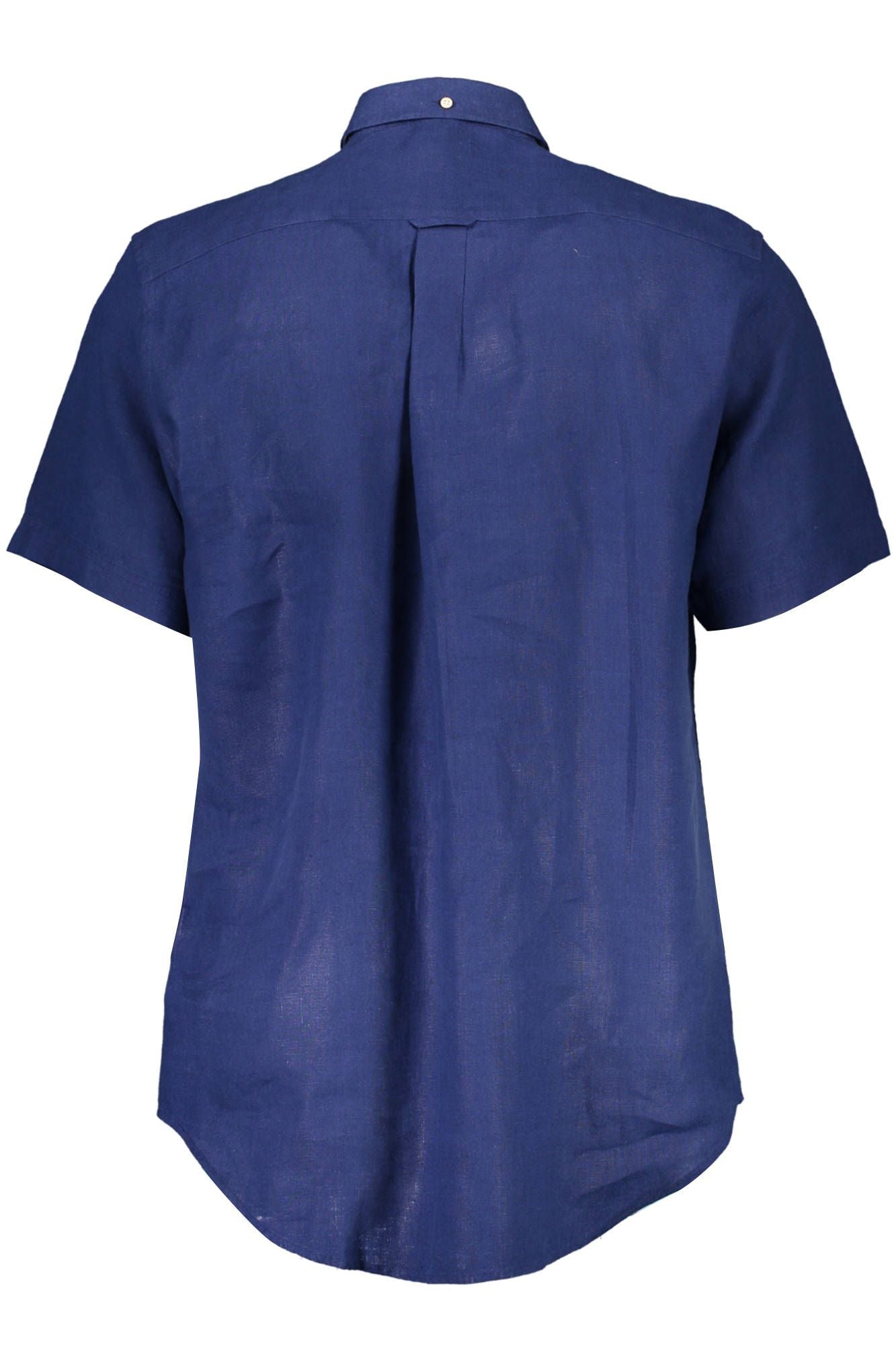 Shirt by Gant for men in linen blue, featuring a nuanced and nuanced for a sophisticated finish.