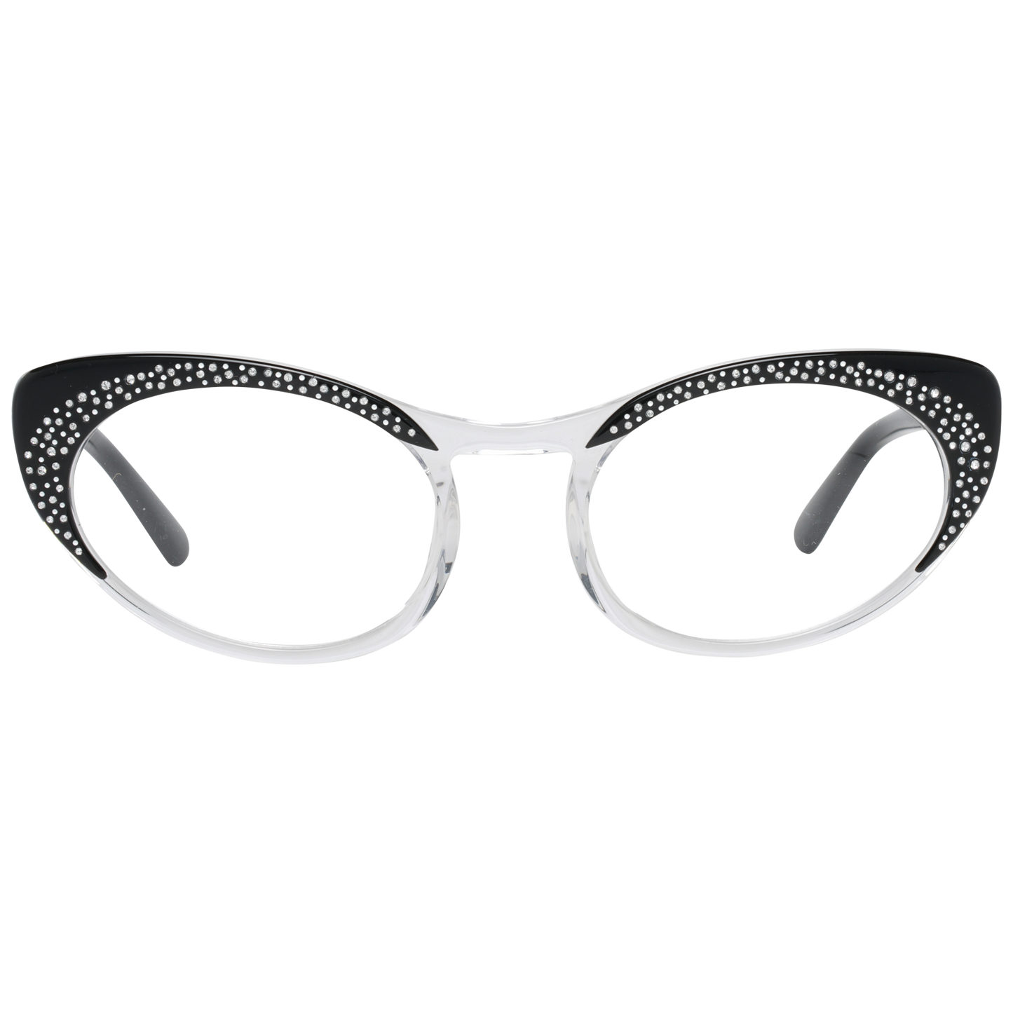 Eyeglasses Frames by Dsquared² for women in black showcases a reflective silhouette, artfully incorporating a sophisticated black coloured frame with a distinct full-frame frame design.