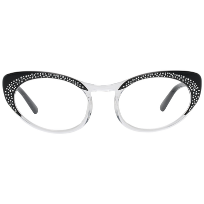 Eyeglasses Frames by Dsquared² for women in black showcases a reflective silhouette, artfully incorporating a sophisticated black coloured frame with a distinct full-frame frame design.